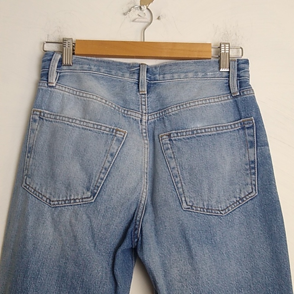 FRAME Women’s Le Original High rise Distressed Button fly Jeans sz 25 light wash - Picture 7 of 16